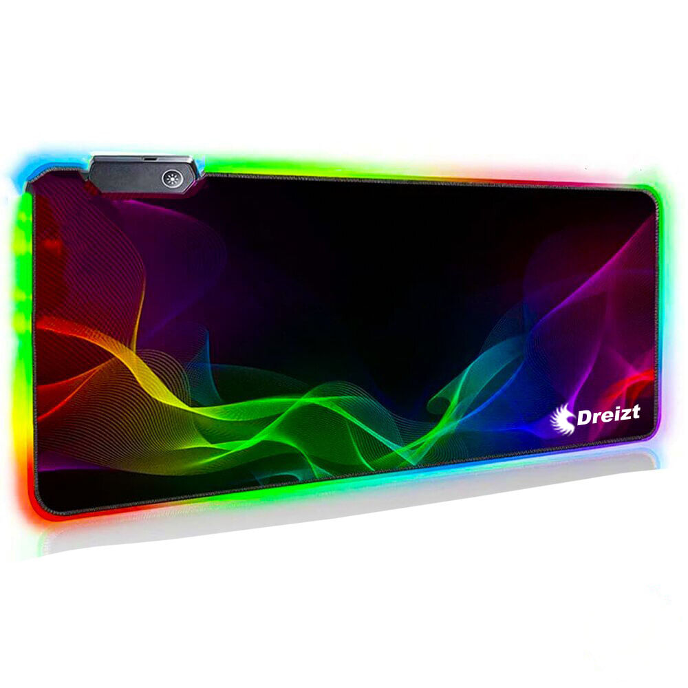 Mousepad Gamer DREIZT RGB Multicolor Diseño DESTELLOS XL 80cm x 30cm