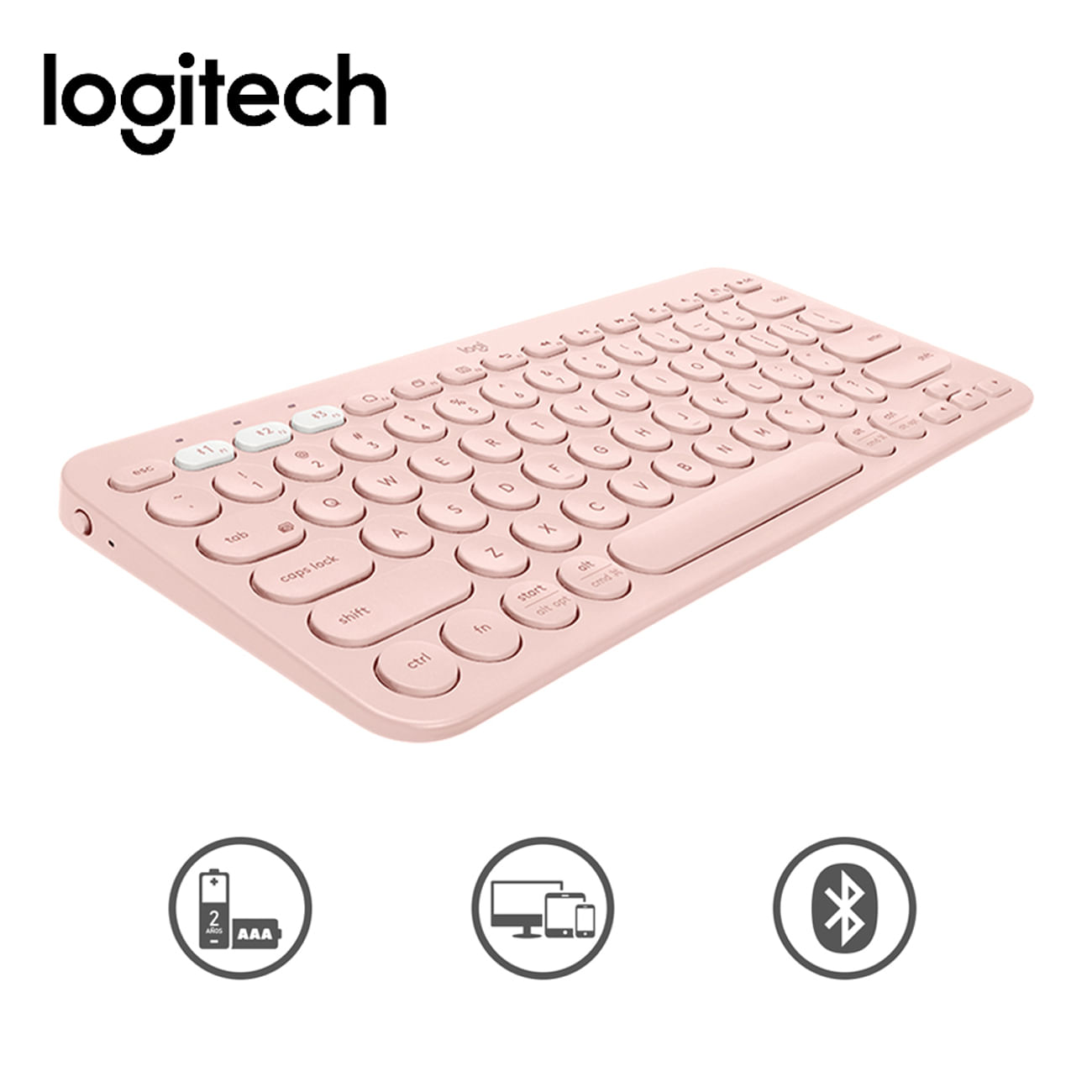 Teclado Logitech K380 Multi-Device Bt Rose Sp