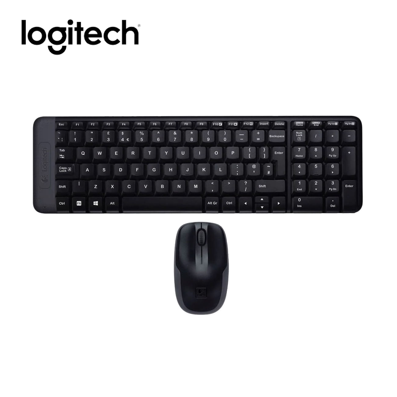 Teclado Logitech Mouse Mk220 Wireless USB Sp Black