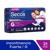 Pañales para Adultos Secos Premium Talla G - Bolsa 21 UN