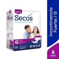 Pañales para Adultos Secos Clásico Talla G - Bolsa 8 UN
