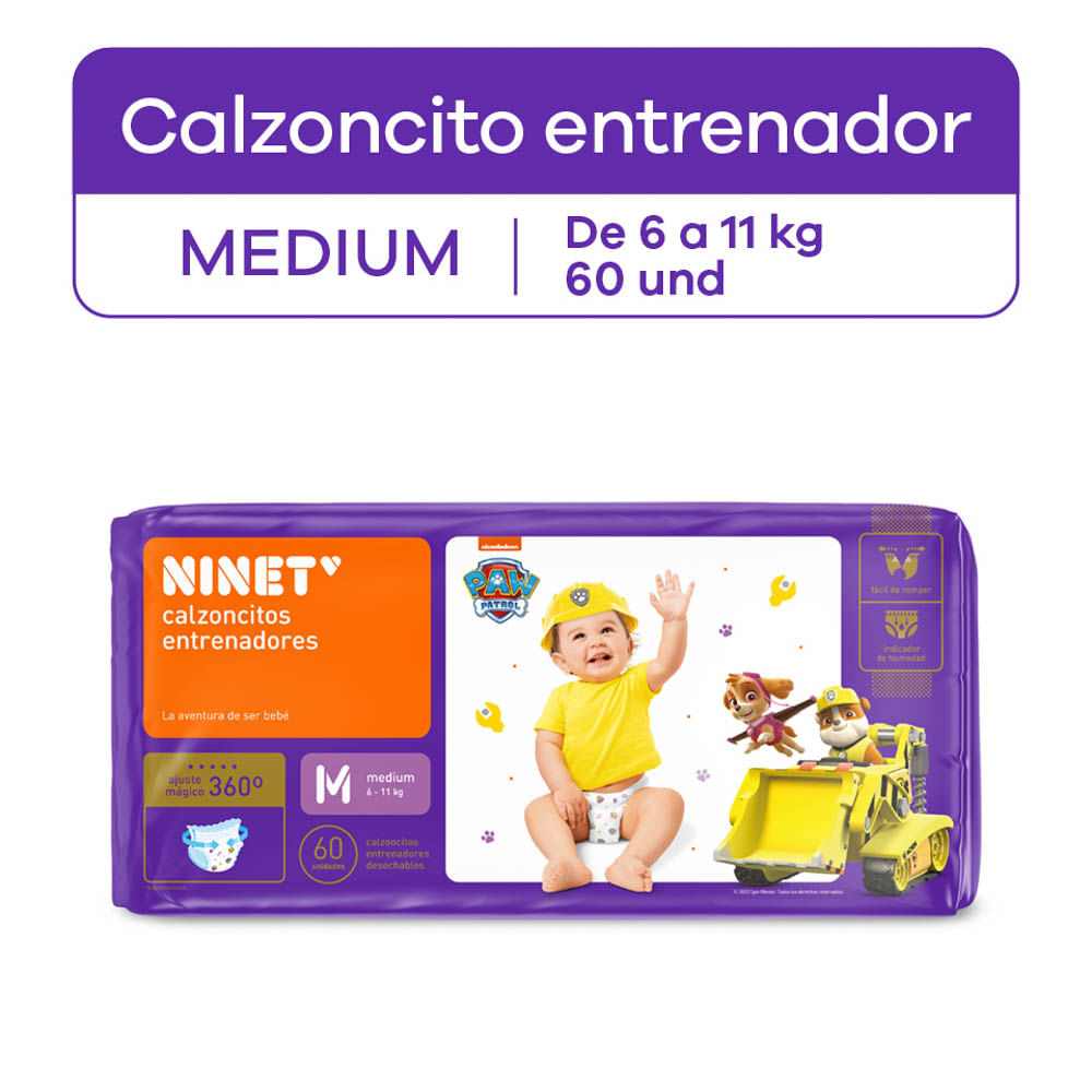 Calzoncitos Entrenadores Ninet Talla M - Bolsa 60 UN
