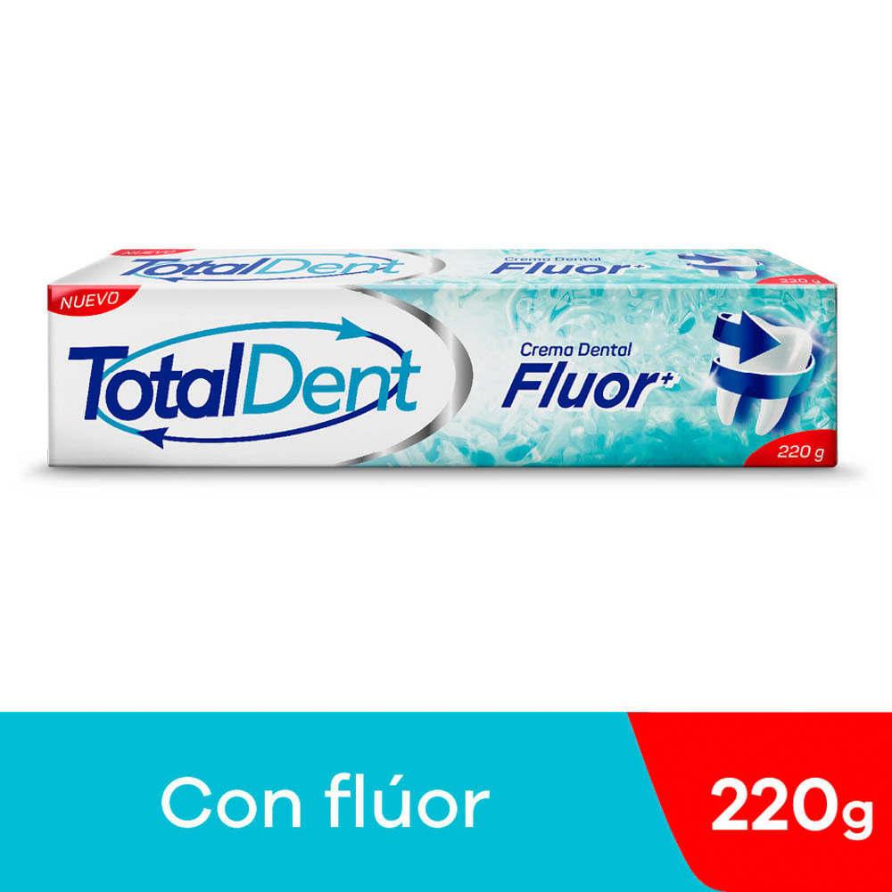 Crema Dental Totaldent Fluor - Tubo 220 G