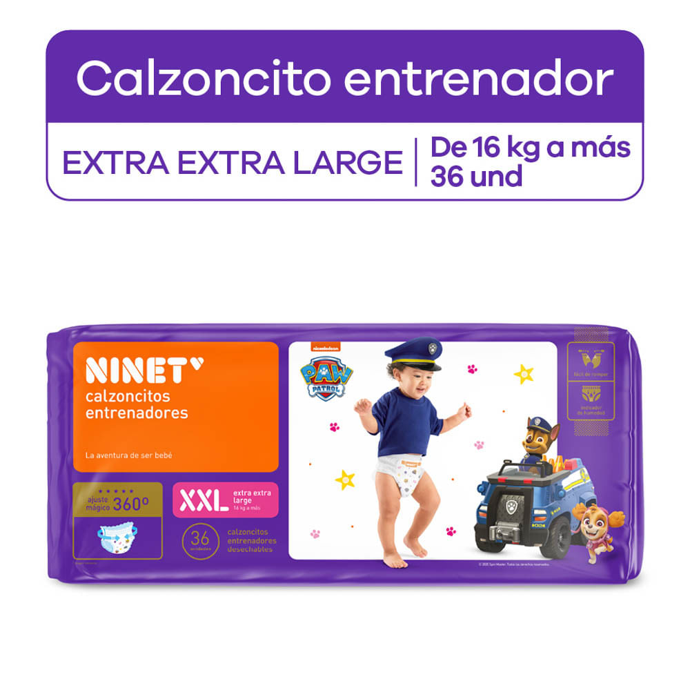 Calzoncitos Entrenadores Ninet Talla XXL - Bolsa 36 UN