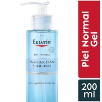 Gel Limpiador Facial Eucerin DermatoClean Hyaluron - Frasco 200 ML