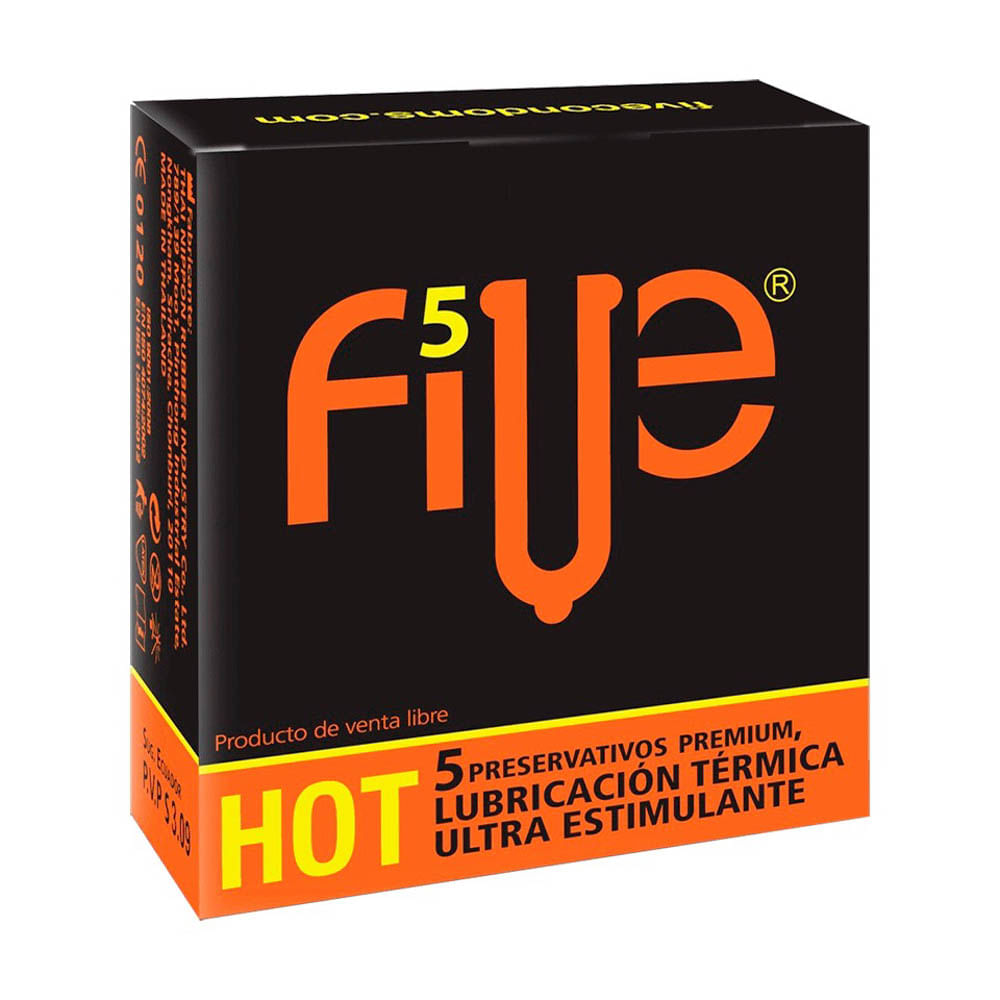 Preservativos Five Hot - Caja 5 UN