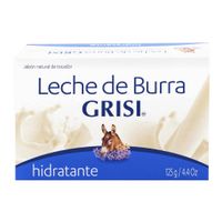Jabón Natural Hidratante Leche de Burra Grisi - Barra 125 G