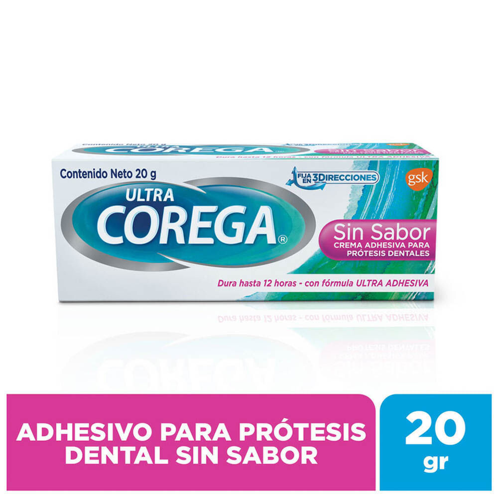 Crema AdhesIva Corega Ultra sin Sabor - Tubo 20G