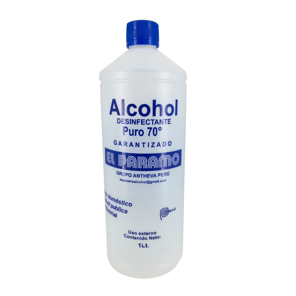 1 Litro De Alcohol A Kg Alcohol Desinfectante 70° El Paramo x 1 litro - Supermercado