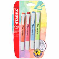 Resaltadores STABILO Swing Cool Pastel Paquete 4un