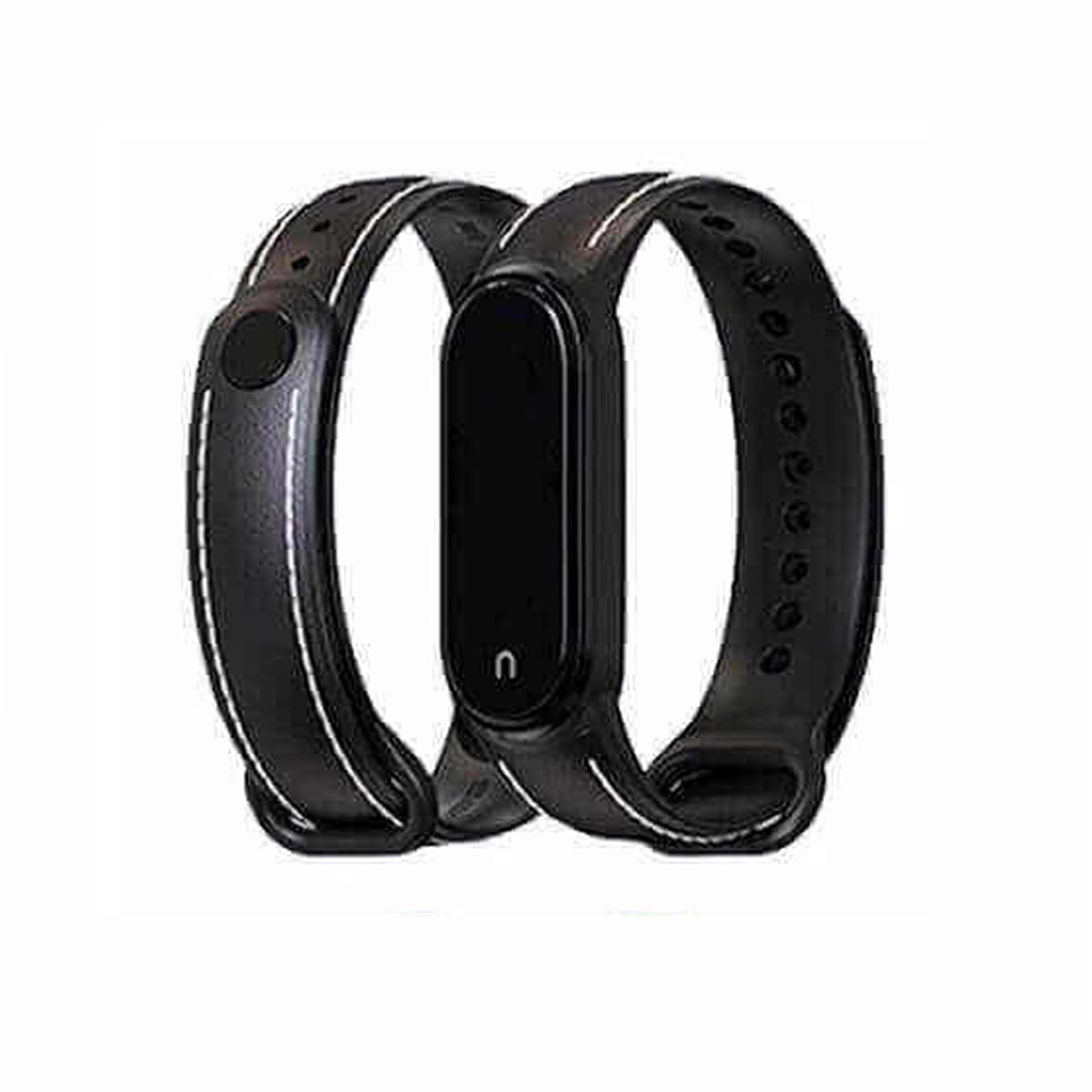 Correa De Cuero Xiaomi Mi Band 5 y 6 Negro