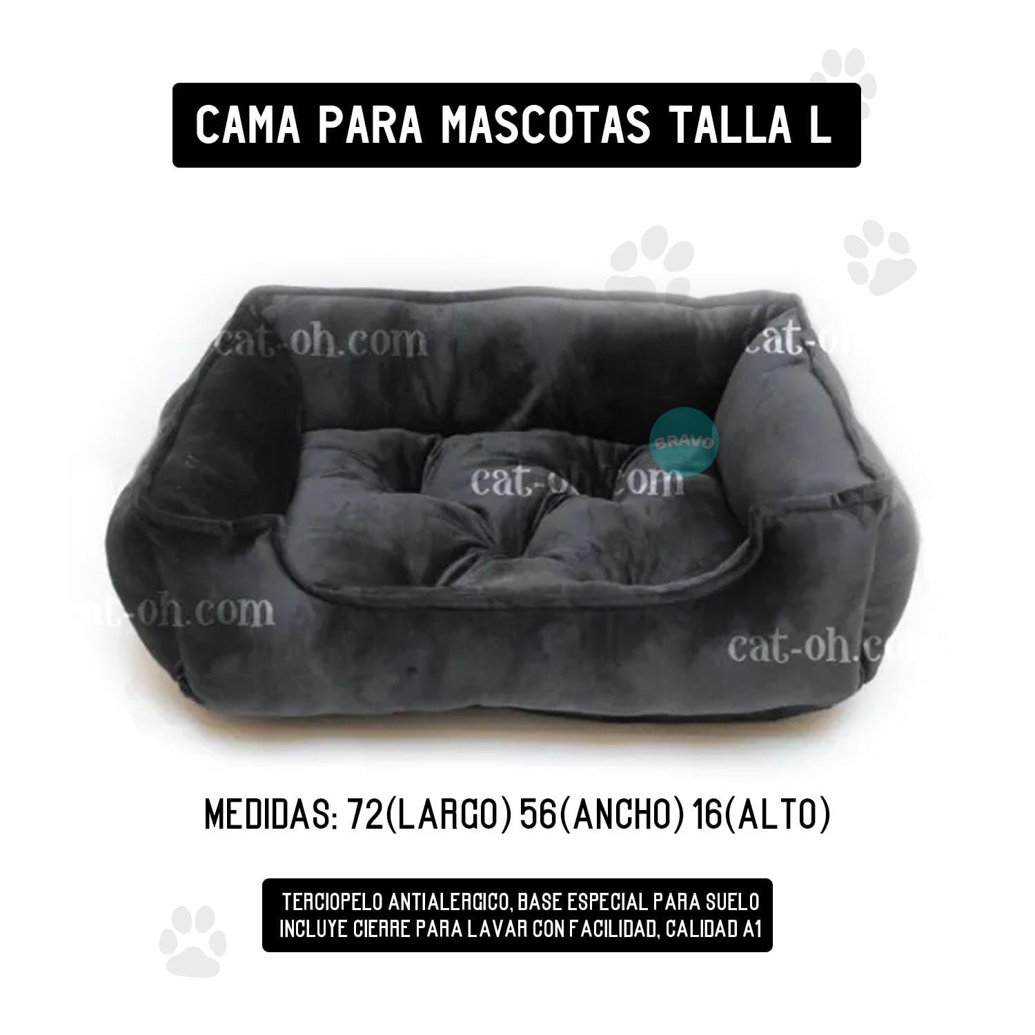 Cama perro talla discount l