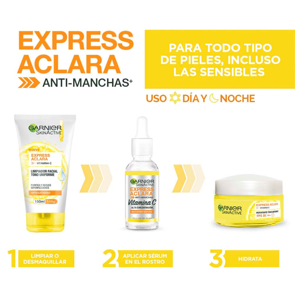 Serum GARNIER Express Aclara Frasco 30ml plazaVea Supermercado