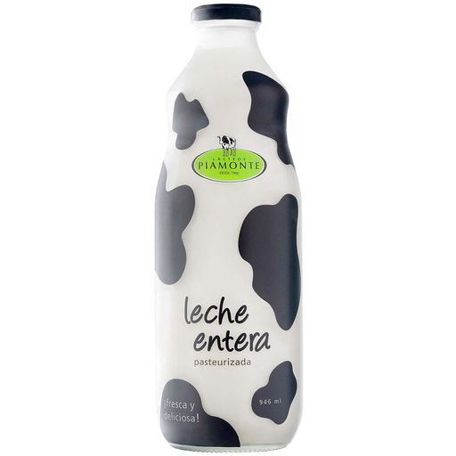 Botella de vidrio Leche