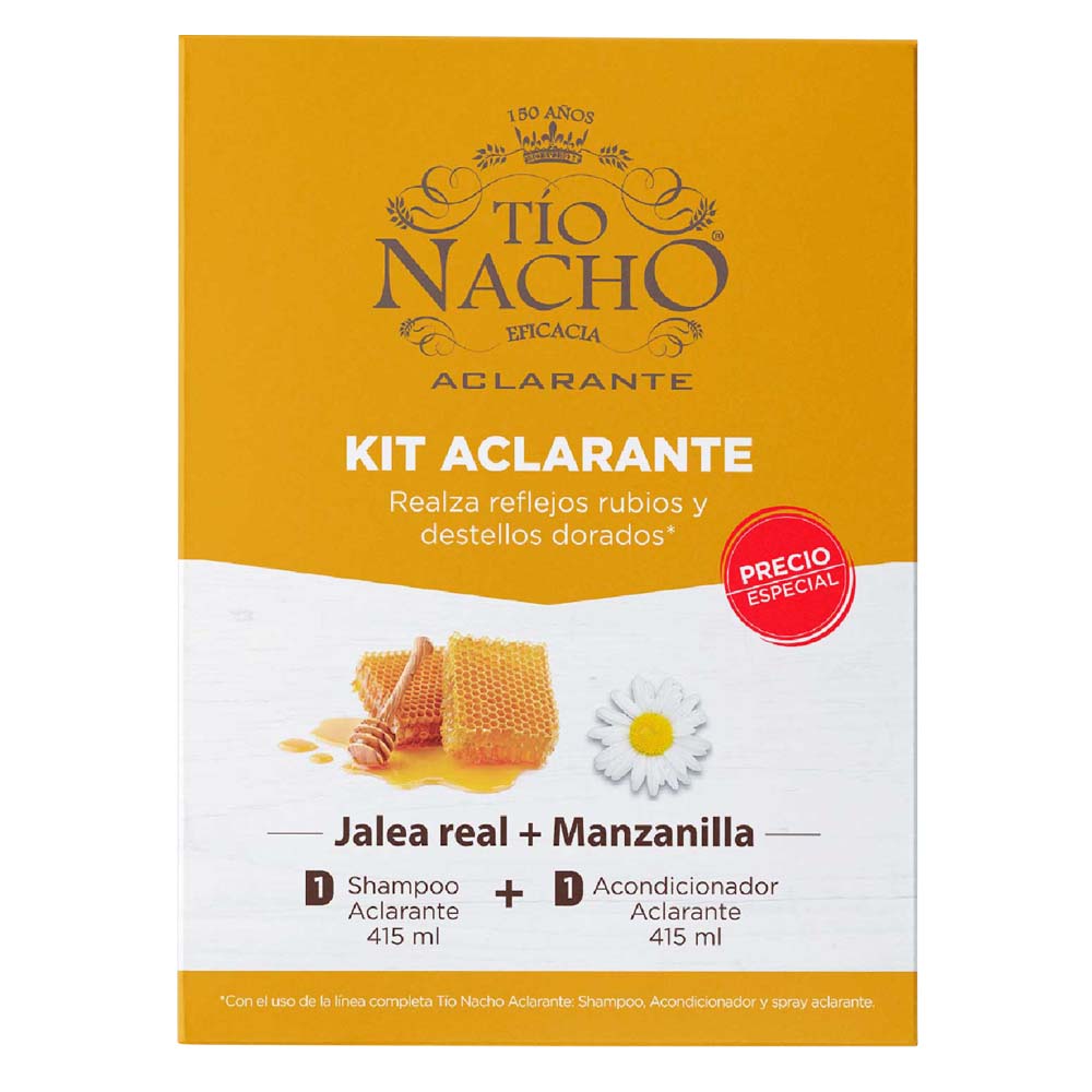 Pack TIO NACHO Manzanilla Shampoo Frasco 415ml + Acondicionador Frasco