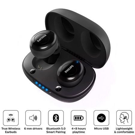 Audífonos Bluetooth PHILIPS TAUT102BK Negro | plazaVea - Supermercado