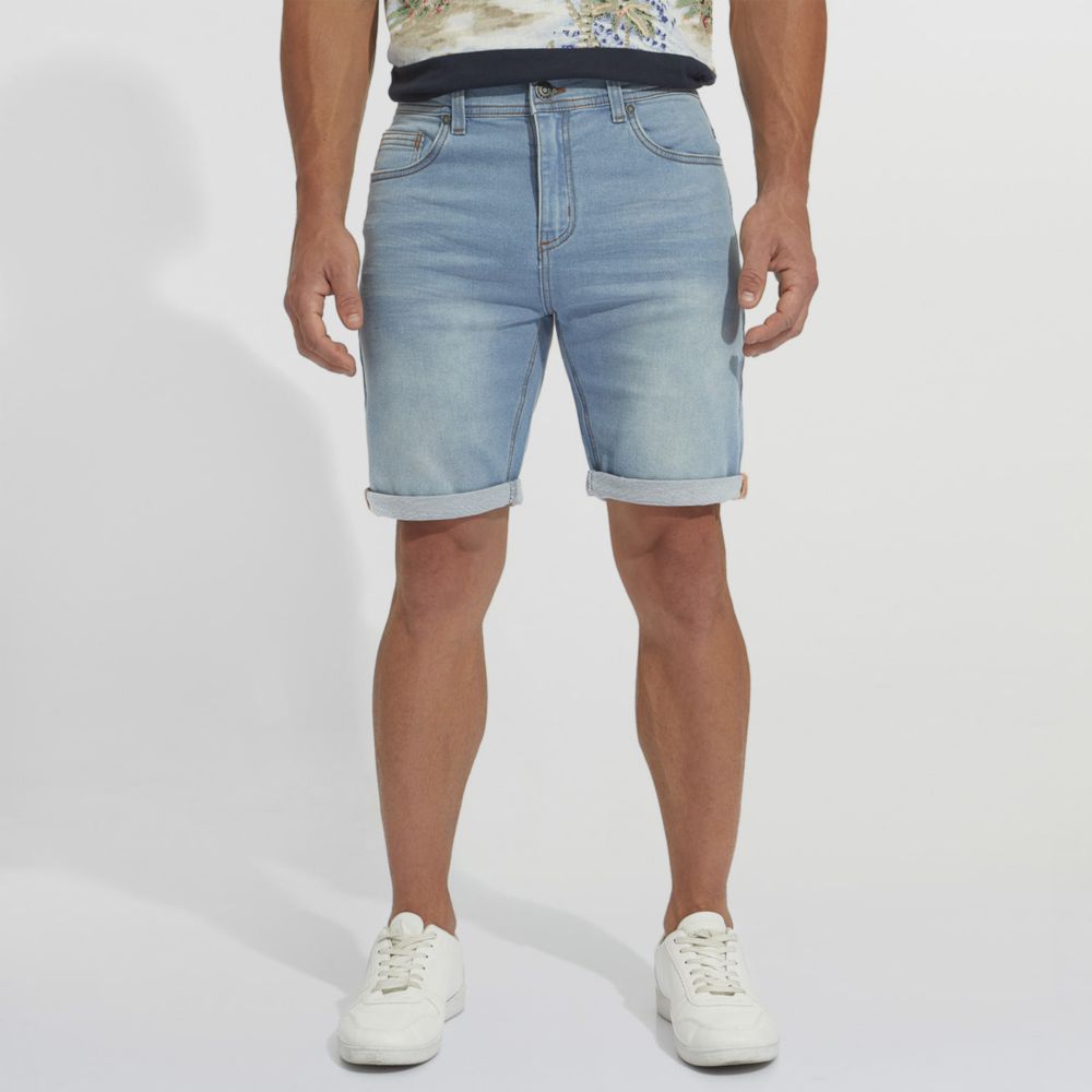 short hombre mezclilla