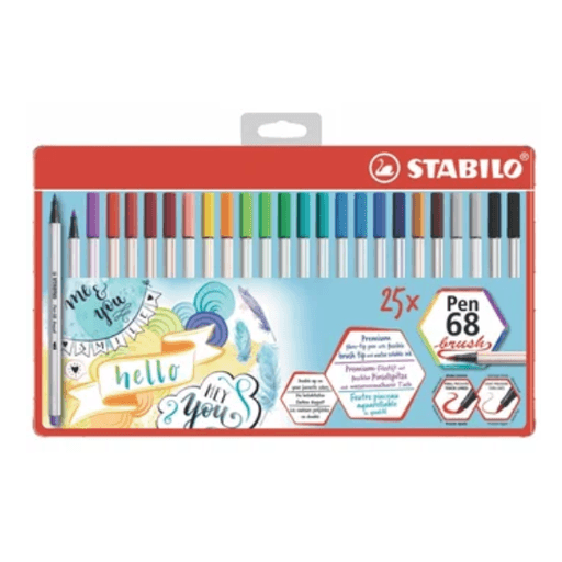 STABILO - Rotulador punta de pincel STABILO Pen 68 brush - Blíster con 3  colores