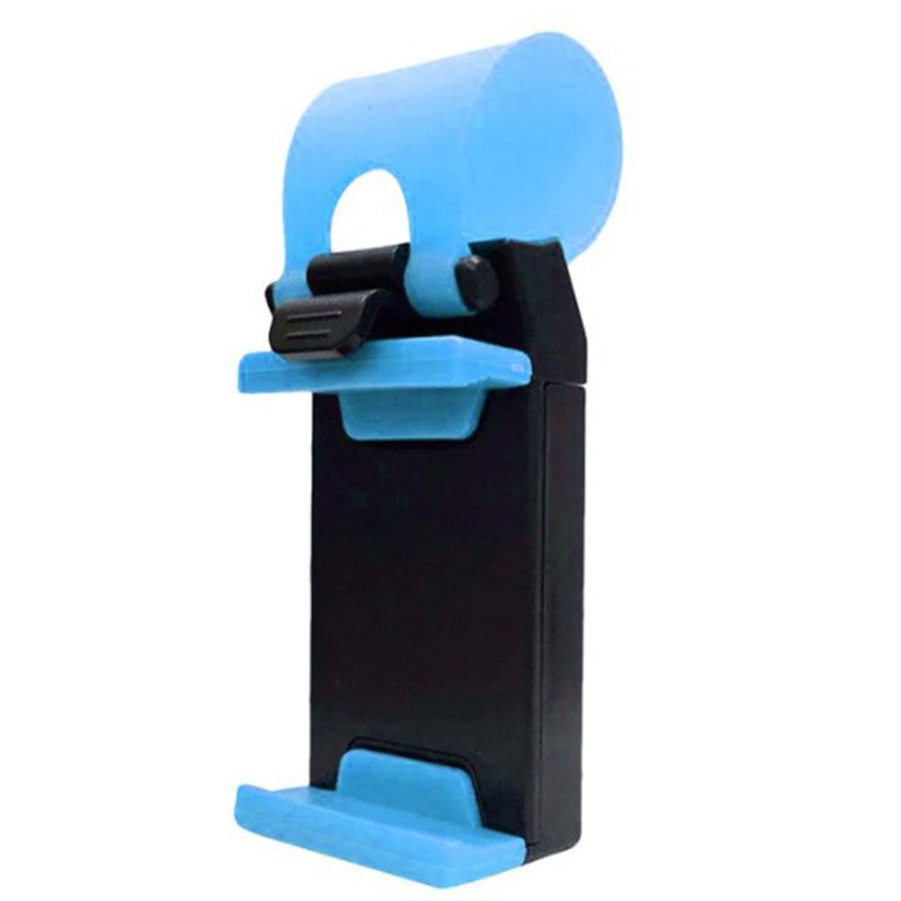 Sujetador de Celular para Timón de Auto Negro/Celeste