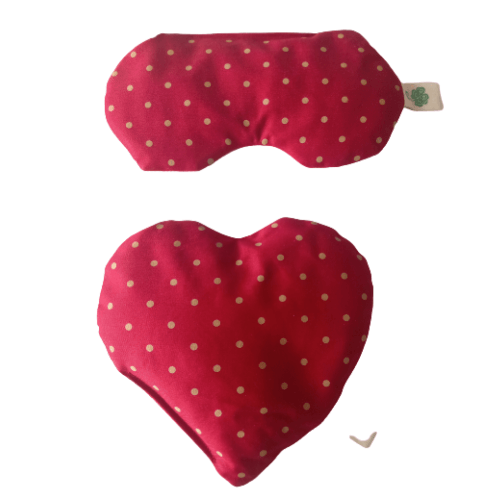 Pack Natuterapia: Antifaz Terapéutico + Almohadilla Compresa Corazón de Semillas