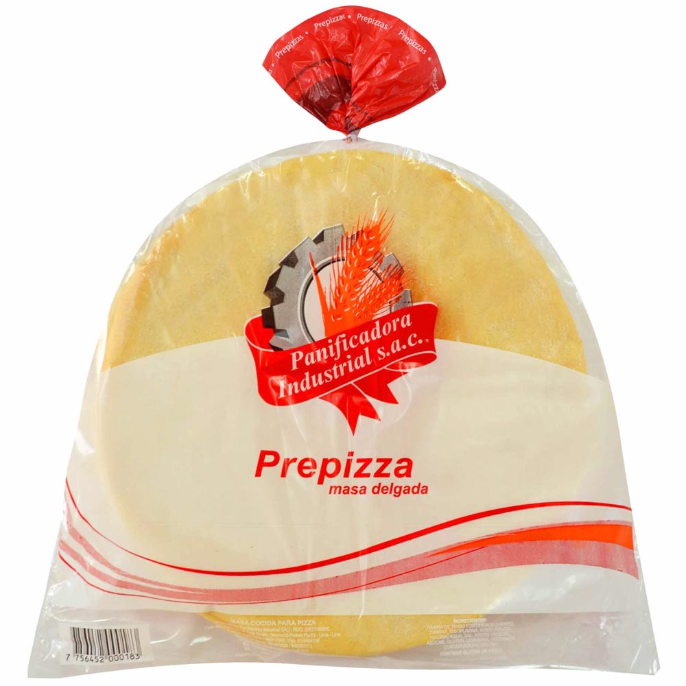 Pre Pizza Familiar Delgada PANIFICADORA INDUSTRIAL Bolsa 5un