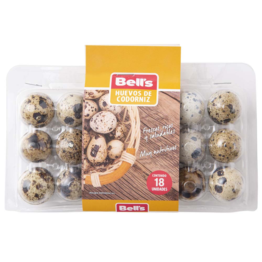 Huevos de Codorniz BELL'S Bandeja 18un