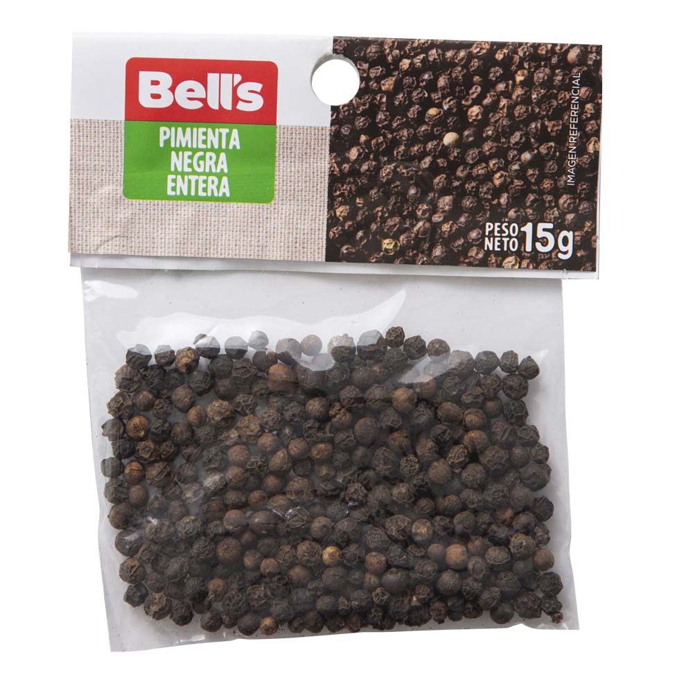 Pimienta BELL'S Negra entera Sobre 15Gr