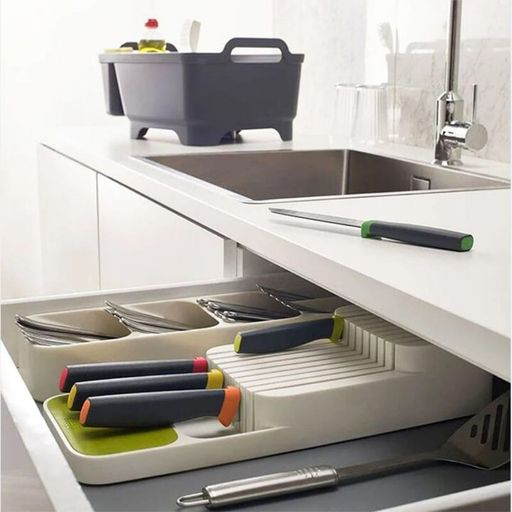 Organizador de cocina porta cuchillos para cajones modelo lineal. GENERICO