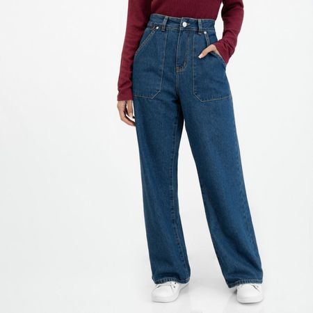 Pantalones Palazzo holgados de pierna ancha para mujer, mom de Vaqueros  cintura alta, AA3988, 2019|Pantalones vaqueros| - AliExpress