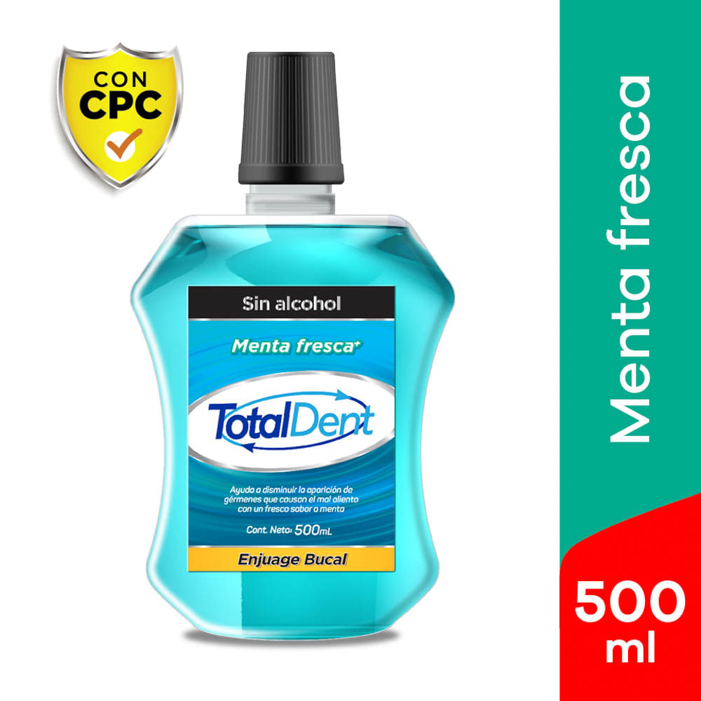 Enjuague Bucal Totaldent Menta Fresca - Frasco 500 ML