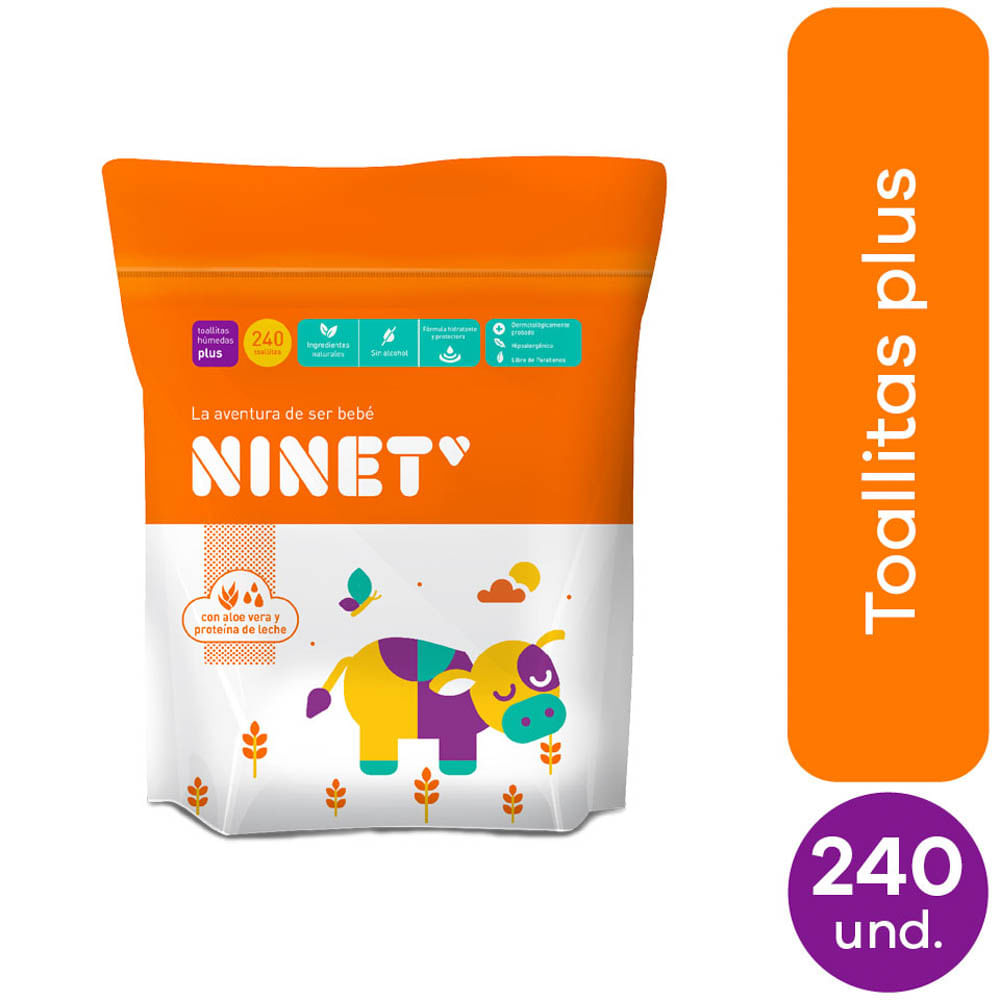 Toallitas Húmedas Ninet Plus - Bolsa 240 UN