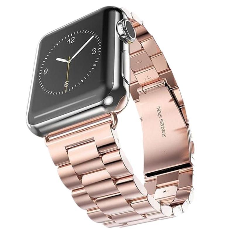 Correa Eslabones Clasica Rosa Gold 42/44/45 Mm Compatible con Apple watch