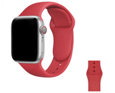 Correa de Silicona Rojo Vino  Compatible con Apple watch 42/44/45 Mm