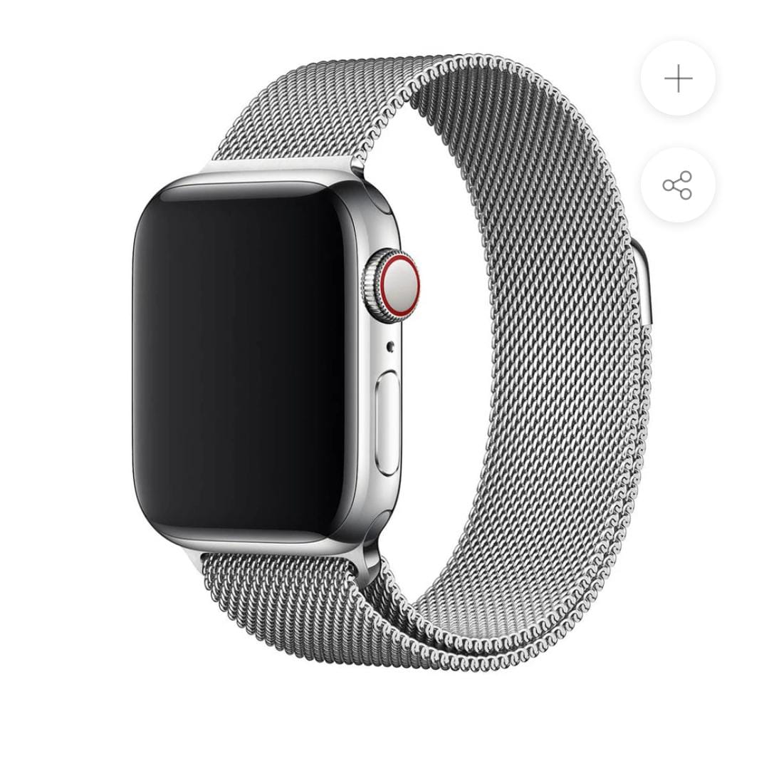 Correa Milanese Imantada Plateada 42/44/45 Mm Compatible con Apple watch
