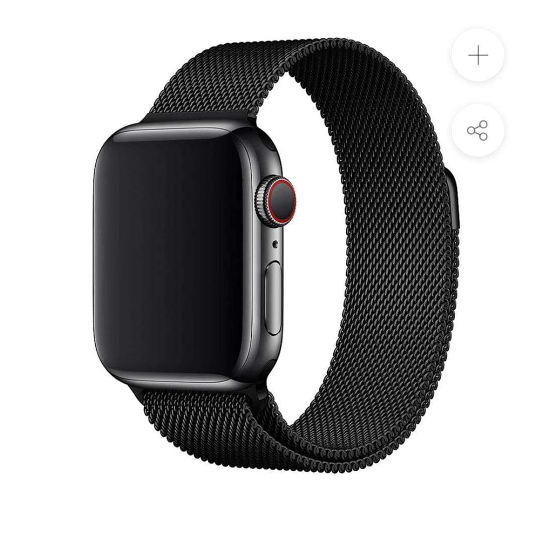 Correa Milanese Imantada Negro 42/44/45 Mm  Compatible con Apple watch