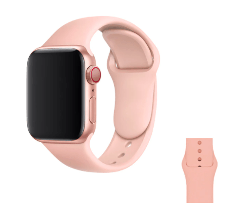Correa de Silicona Rosa Compatible con Apple watch 42/44/45 Mm