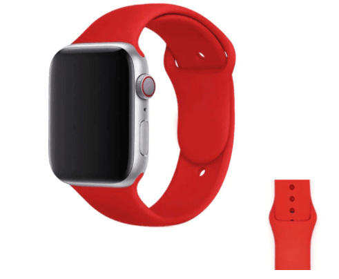 Correa de Silicona Rojo Compatible con Apple watch 42/44/45 Mm