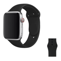 Correa de Silicona Negro Compatible con Apple watch 42/44/45 Mm