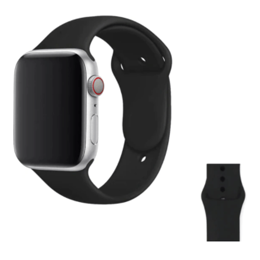 Apple watch plata con best sale correa negra