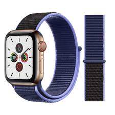 Correa de Nylon Con Pega Pega. Color Azul  Compatible con Apple watch 42/44 Mm