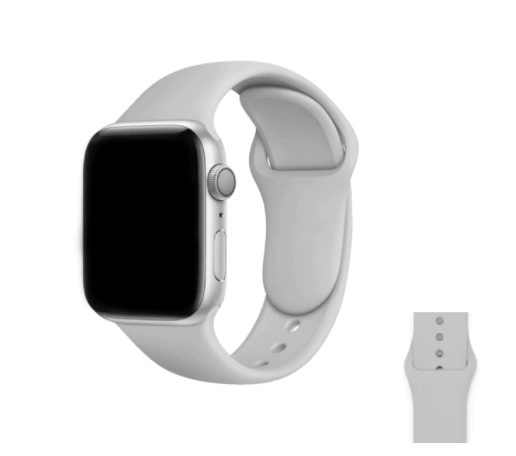 Correa de Silicona Gris Compatible con Apple watch 42/44/45 Mm Serie