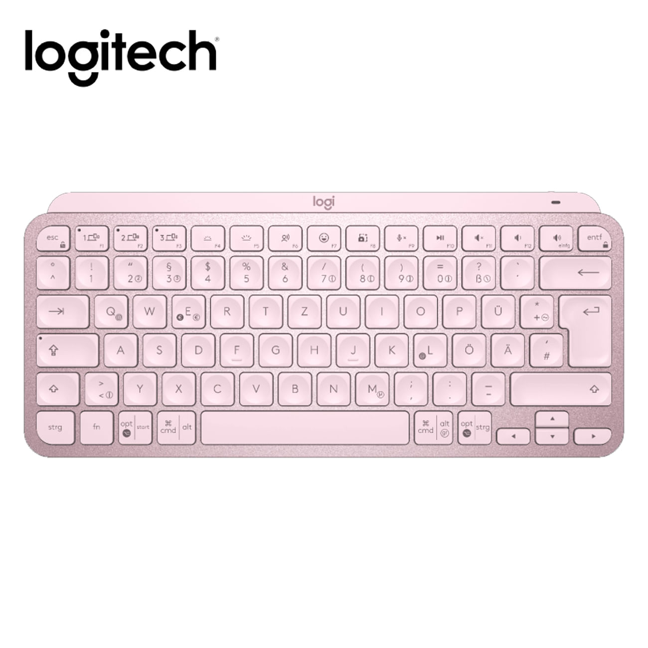 Teclado Logitech Mx Keys Mini Multi-device Bt Iluminado Rosado