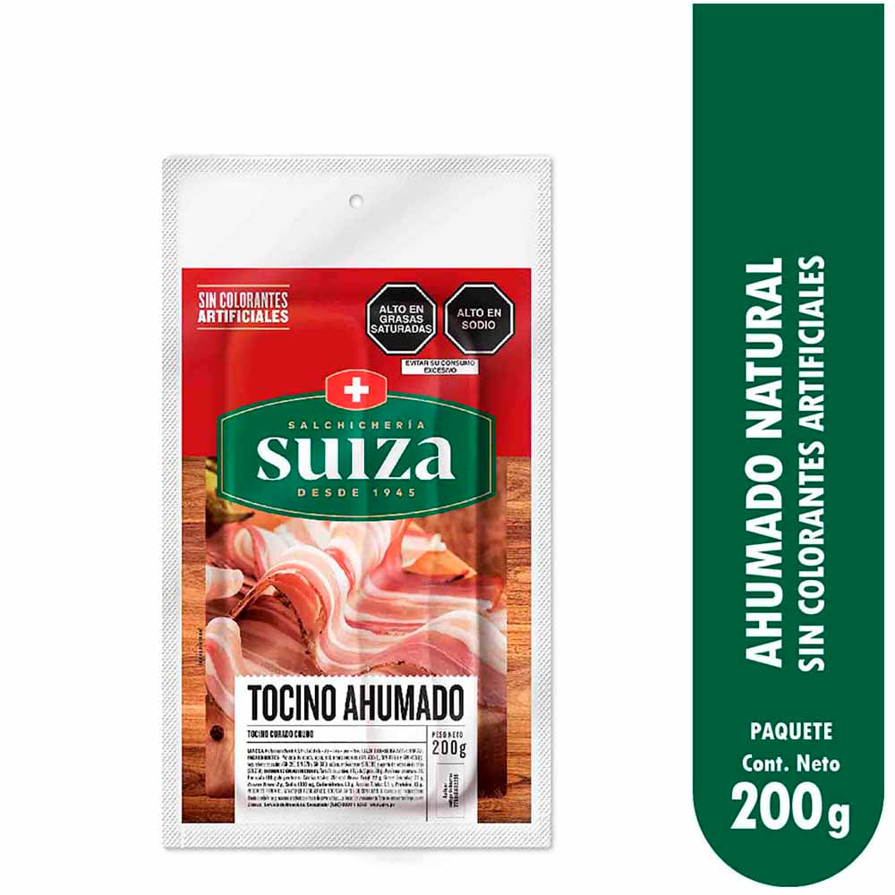Tocino Ahumado SALCHICHERÍA SUIZA Paquete 200g