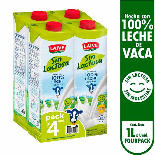 Leche Fresca LAIVE sin Lactosa Caja 1L