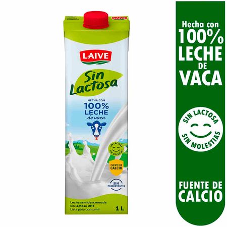 Leche Fresca LAIVE sin Lactosa Caja 1L