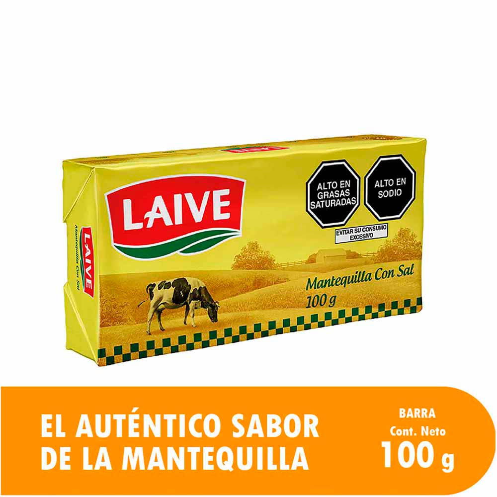 Mantequilla LAIVE con Sal Barra 100g | plazaVea - Supermercado