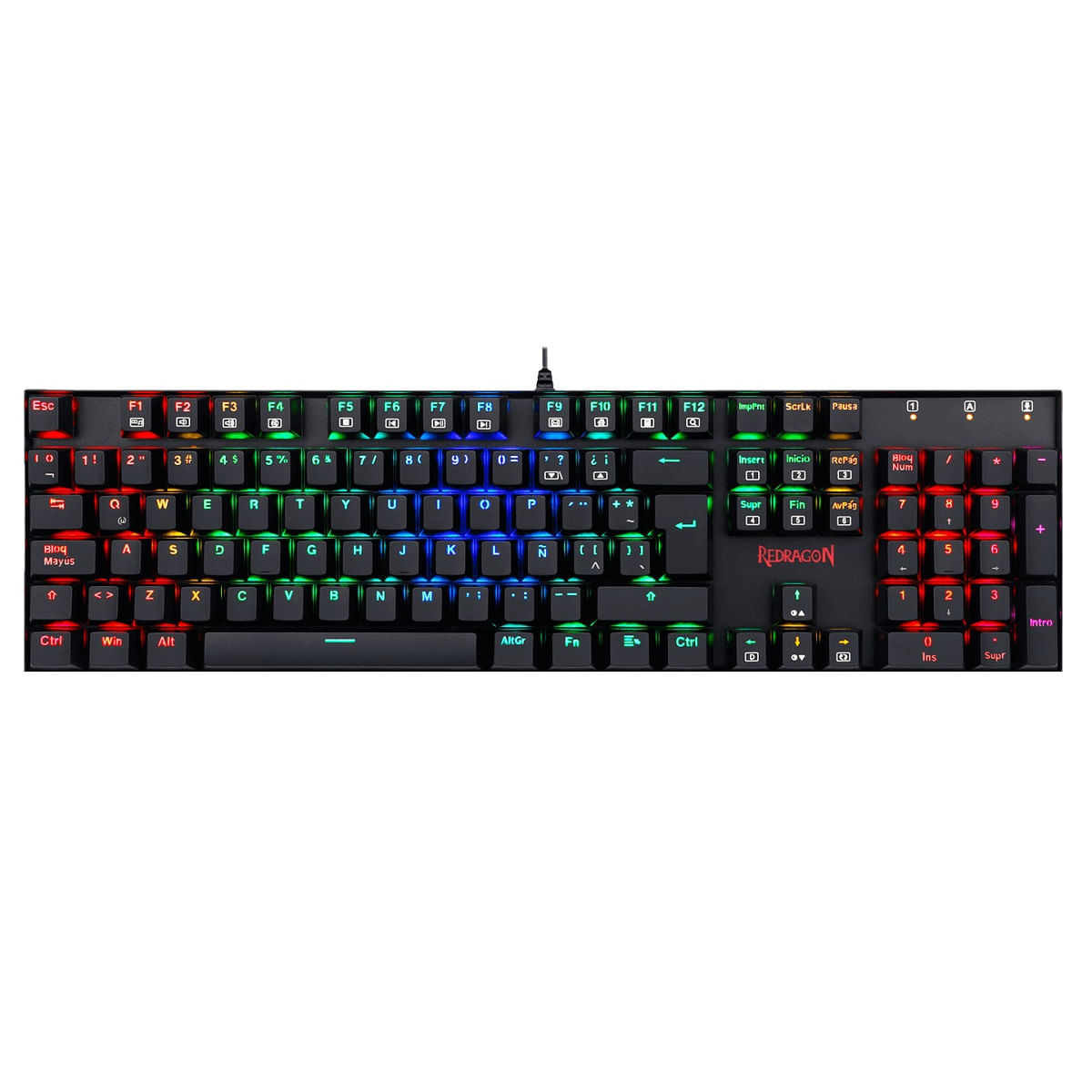 Teclado Redragon Mitra K551 RGB Switch Red - Black