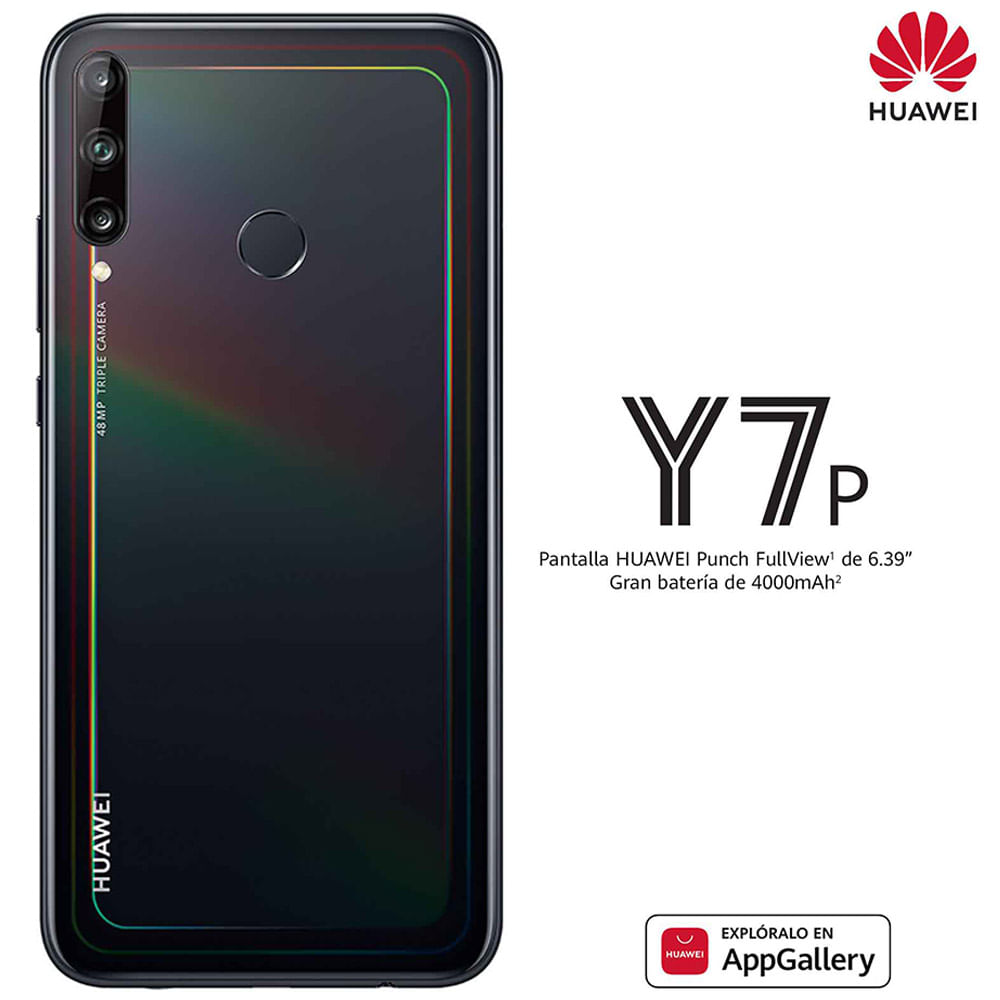 Smartphone HUAWEI Y7P 6.39'' 64GB 48+8+2MP Aurora Blue + Freelace + Mini Speaker BK plazaVea