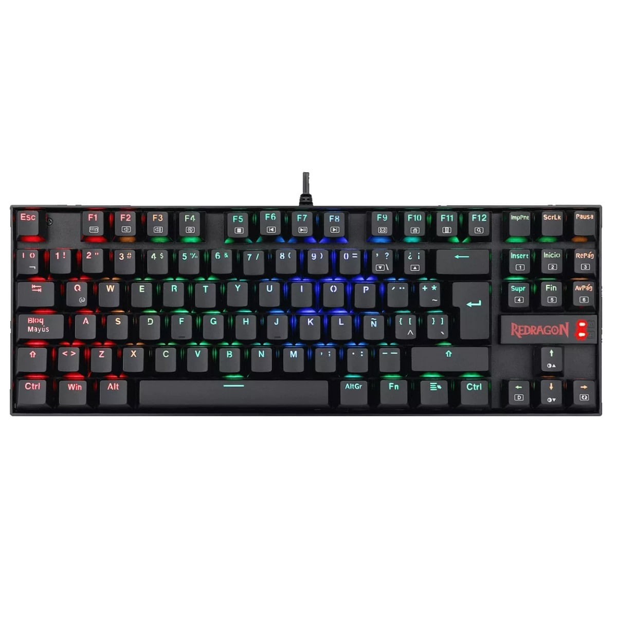 Teclado Redragon Kumara K552 RGB TKL Switch Blue Español - Black