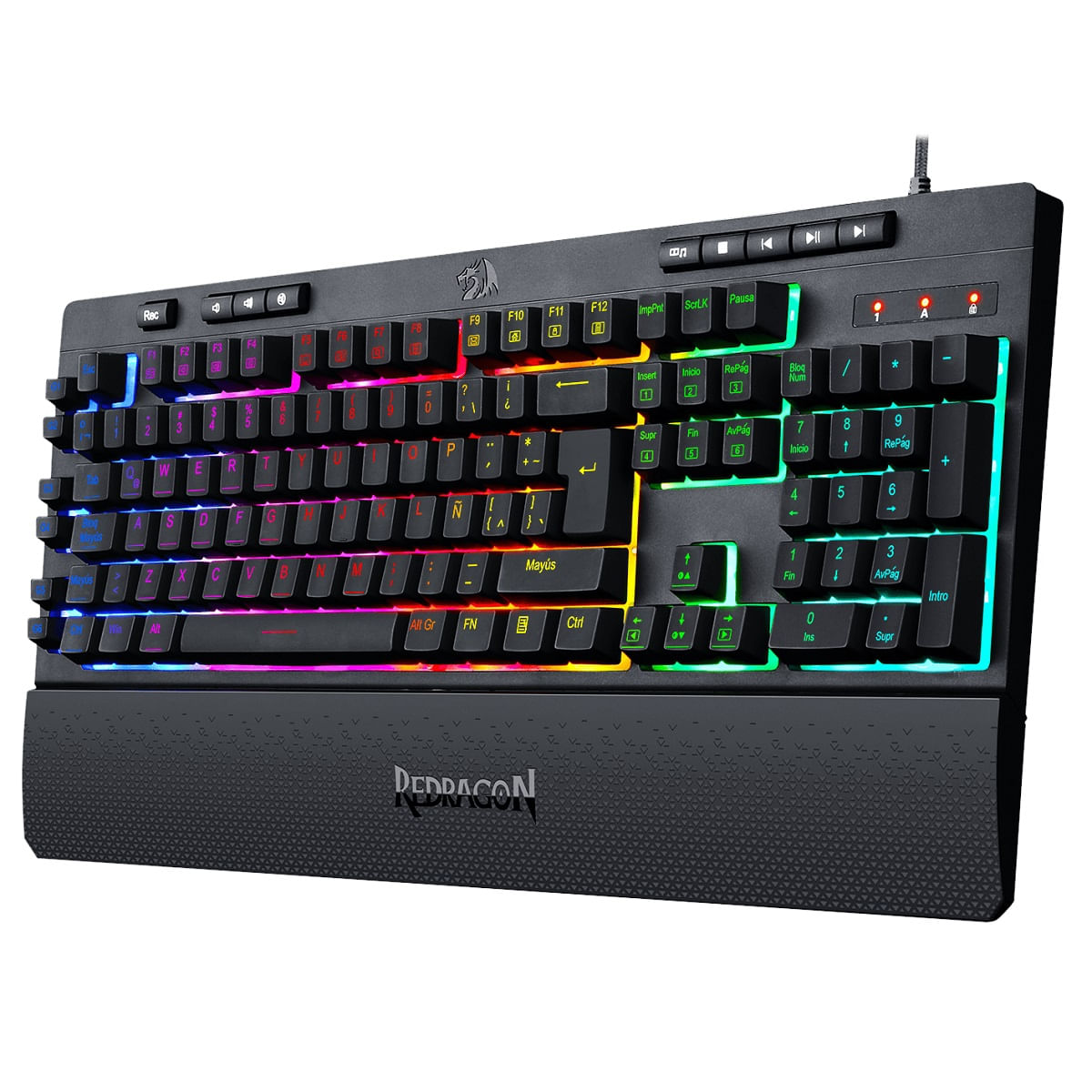 Teclado Redragon Shiva K512 RGB Semi-Mecánico Español Black